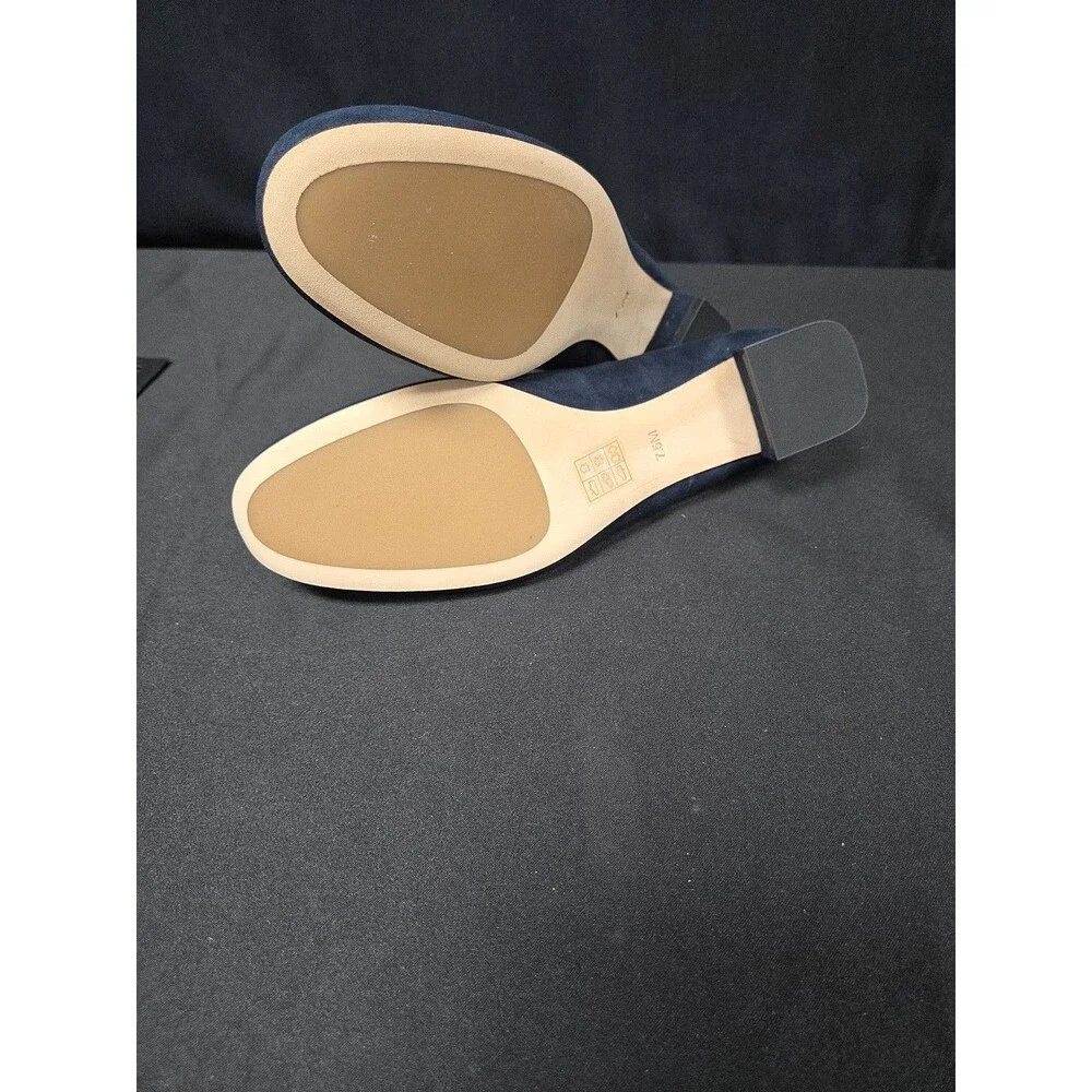 TORY BURCH NIB Women Size 7.5 M Navy Gigi Suede Pumps